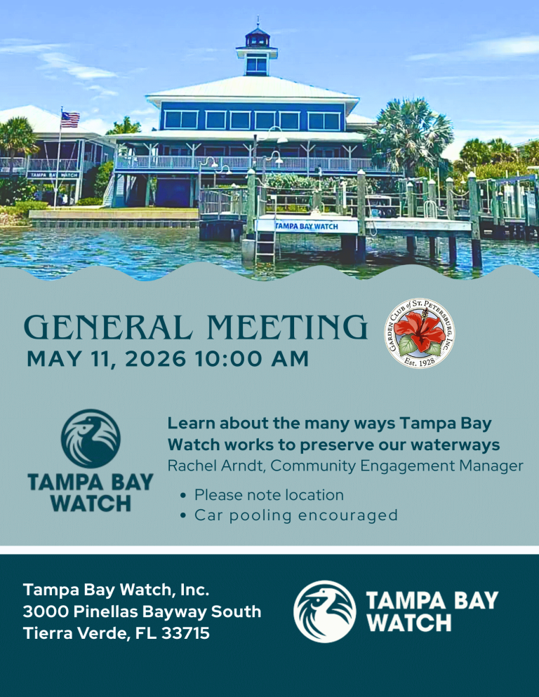 May General Mtg Tampa Bay Watch 2026