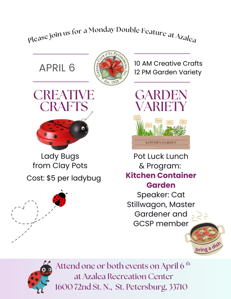 Crafts and Garden Variety Crafts April 2026 GCSP