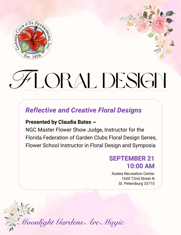 Floral Design Sept 26 Flyer